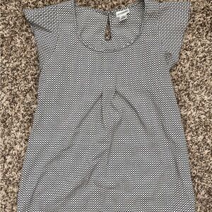 Motherhood Black and White Geometric Dress